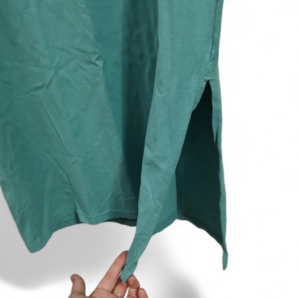 Hanes Originals Women's Size Medium Midi Relaxed T-shirt Dress, 100% Cotton - Picture 7 of 9